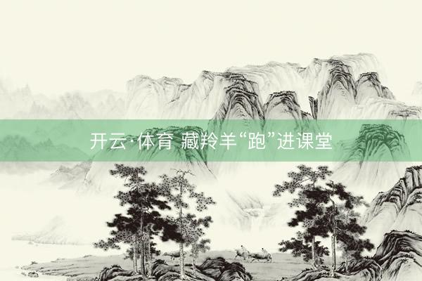 开云·体育 藏羚羊“跑”进课堂